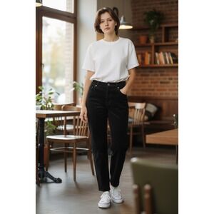 Banana Republic Women's Sz 29 Black High Rise Straight Fit  Corduroy NWT